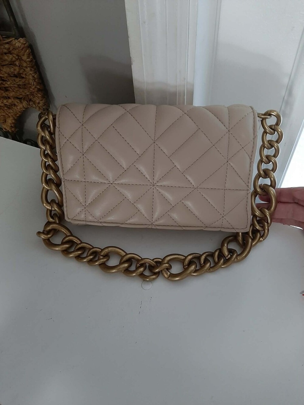 ZARA Small Quilted Flap Shoulder-Bag